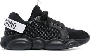 Moschino Teddy logo-tape sneakers Black