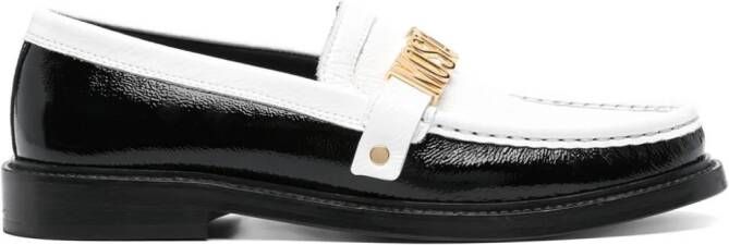 Moschino two-tone leather loafers White