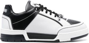 Moschino two-tone leather sneakers Black