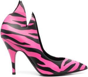 Moschino zebra-print 120mm pumps Pink