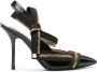 Moschino zip-detailing leather pumps Black - Thumbnail 1