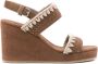 Mou 95mm suede sandals Brown - Thumbnail 1
