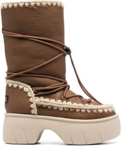 Mou chunky 65mm sheepskin boots Brown