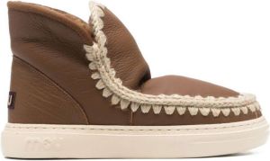 Mou chunky slip-on boots Brown