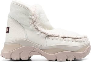 Mou chunky-sole shearling-lined boots White