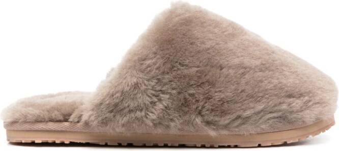 Mou closed-toe fur slippers Grey