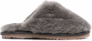 Mou closed-toe shearling slippers Grey