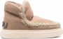 Mou crochet stitch-trim sneaker boots Neutrals - Thumbnail 1