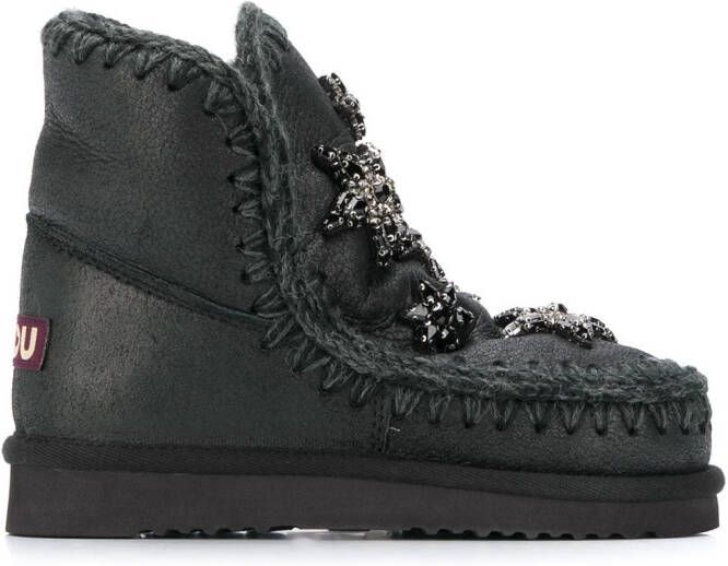 Mou embellished star boots Grey