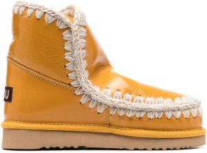 Mou Eskimo 18 contrast-stitch ankle boots Orange