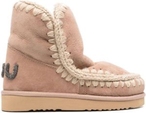 Mou Eskimo 18 glitter-logo ankle boots Neutrals