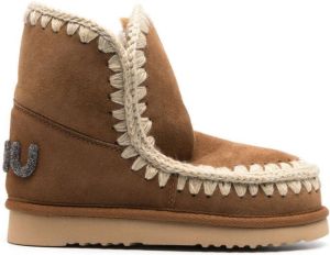 Mou Eskimo 18 glitter-logo boots Brown