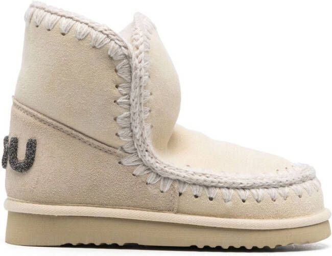 Mou Eskimo 18 glitter-logo boots White