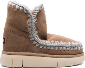 Mou Eskimo 18 overstitch ankle boots Brown