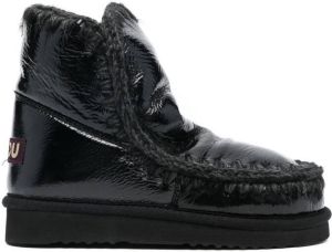 Mou Eskimo 18 patent leather ankle boots Black