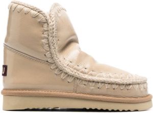 Mou Eskimo 18 patent sheepskin boots Neutrals