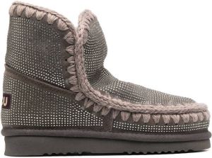 Mou Eskimo 18 rhinestone-embellished boots Grey