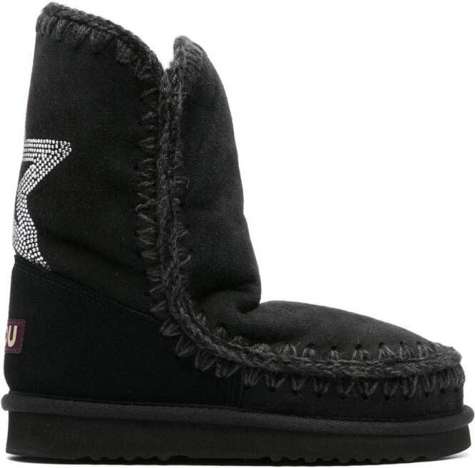 Mou Eskimo 24 star-motif ankle boots Black