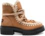 Mou Eskimo Combat 50mm contrast-stitching boots Brown - Thumbnail 1