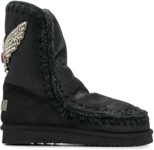 Mou Eskimo crystal embellished boots Black