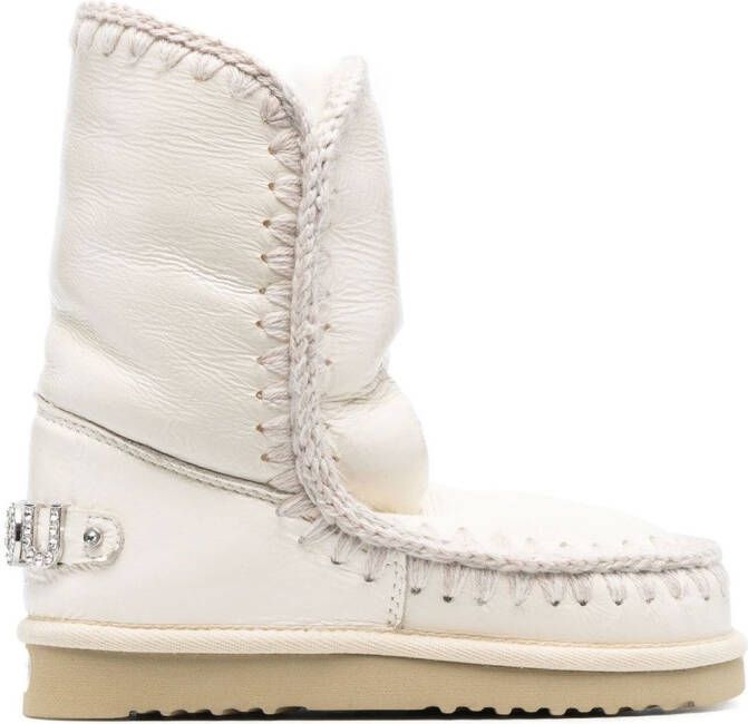 Mou Eskimo leather boots White