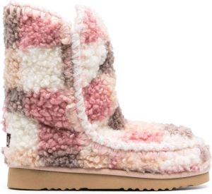 Mou Eskimo patchwork boots Pink