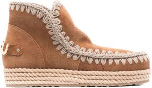 Mou Eskimo rope-detail boots Brown