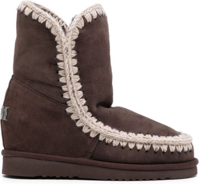 Mou Eskimo shearling-lined suede boots Brown