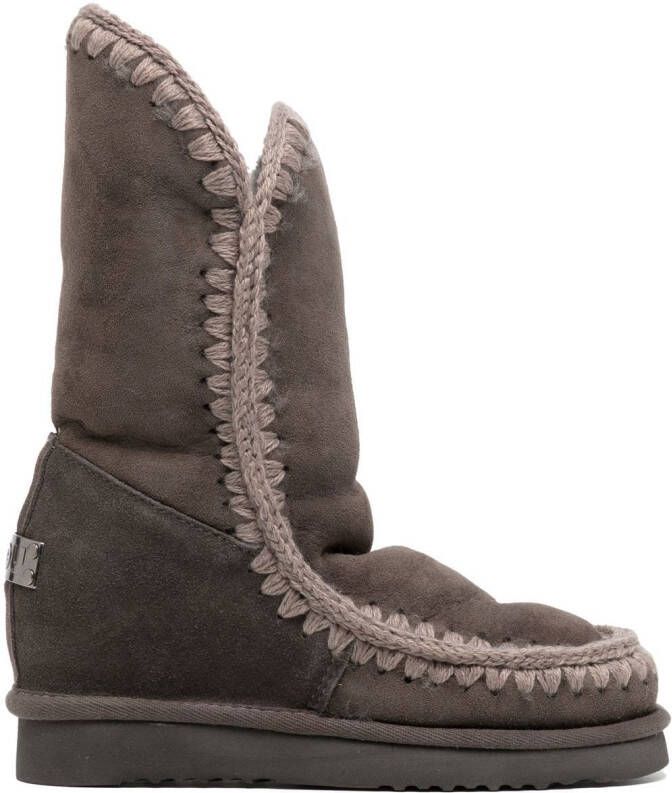 Mou Eskimo shearling-lined suede boots Grey