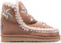 Mou Eskimo star-embroidered moccasin boots Pink - Thumbnail 1