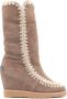Mou French Toe 70mm wedge boots Neutrals - Thumbnail 1