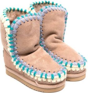 Mou Kids Eskimo suede ankle boots Brown