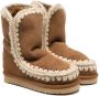 Mou Kids Eskimo suede ankle boots Brown - Thumbnail 1