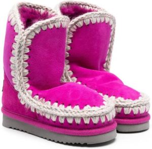 Mou Kids Eskimo suede ankle boots Purple