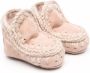 Mou Kids knitted border boots Pink - Thumbnail 1