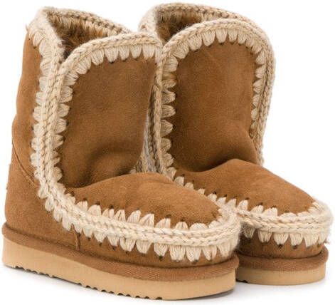 Mou Kids mid-calf Eskimo boots Brown