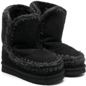 Mou Kids shearling-lined ankle boots Black