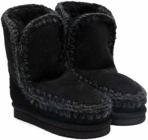 Mou Kids shearling lined boots Black