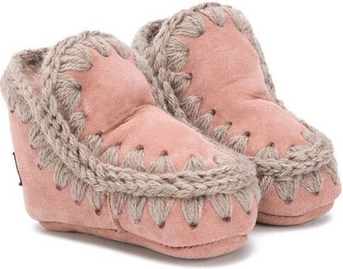 Mou Kids shearling snow boots Pink