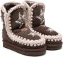 Mou Kids star-embellished suede boots Brown - Thumbnail 1