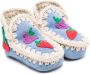 Mou Kids Summer Eskimo crochet-detailing boots Blue - Thumbnail 1