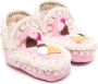 Mou Kids Summer Eskimo crochet-detailing boots Pink - Thumbnail 1