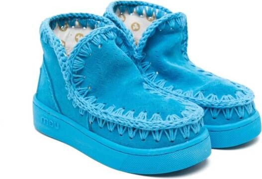 Mou Kids Summer Eskimo suede sneakers Blue