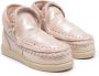 Mou Kids whipstitch-detail ankle boots Pink - Thumbnail 1