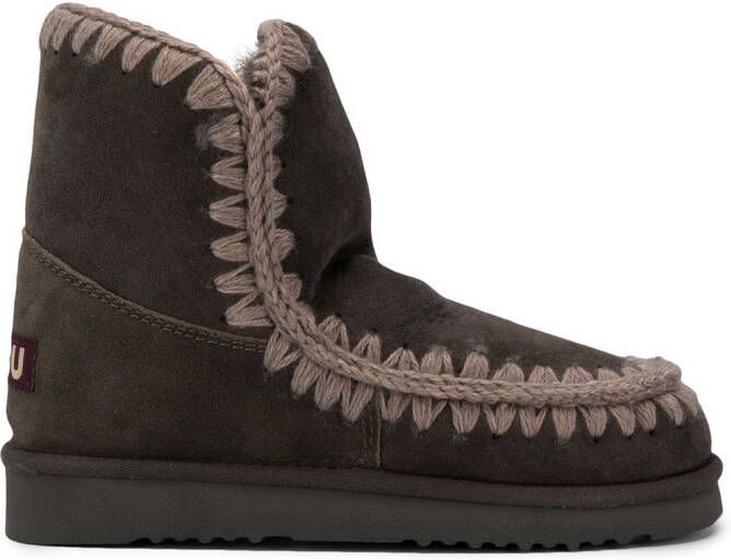 Mou knitted detail boots Grey