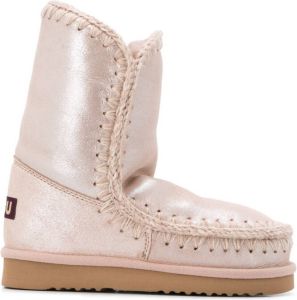 Mou lined metallic boots Pink