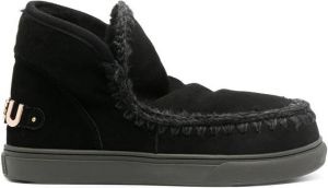 Mou logo-embossed ankle boots Black