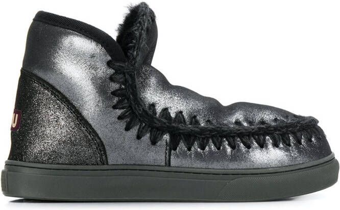 Mou metallic sheen Eskimo boots Grey