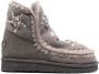 Mou star-embroidered moccasin boots Grey - Thumbnail 1