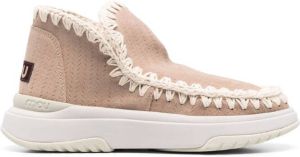 Mou whipstitch-detail ankle boots Neutrals